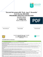 Planeación Analitica 2° Tecnologia Iii Tri