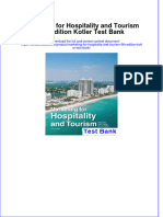 Marketing For Hospitality and Tourism 6th Edition Kotler Test Bank Instant Download All Chapter