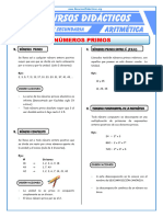 Números Primos Ejercicios para Quinto de Secundaria