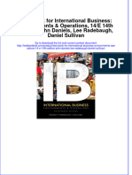 Test Bank For International Business: Environments & Operations, 14/E 14th Edition John Daniels, Lee Radebaugh, Daniel Sullivan