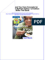 Nutrition and You Core Concepts For Good Health MyPlate Edition 1st Edition Blake Test Bank Instant Download All Chapter