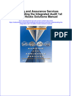 Auditing and Assurance Services Understanding The Integrated Audit 1st Edition Hooks Solutions Manual Instant Download All Chapter