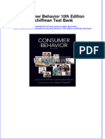 Consumer Behavior 10th Edition Schiffman Test Bank Instant Download All Chapter