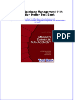 Modern Database Management 11th Edition Hoffer Test Bank Instant Download All Chapter