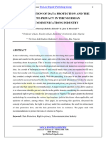 An Examination of Data Protection and The Right To Privacy in The Nigerian Telecommunications Industry