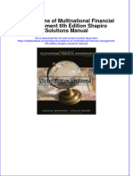 Foundations of Multinational Financial Management 6th Edition Shapiro Solutions Manual Instant Download All Chapter