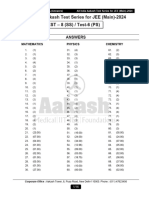 AIATS For SS&PS JEE (M) - Test-8 & 6 - Code-A - Sol - 31-03-2024