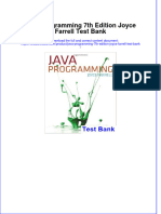 Java Programming 7th Edition Joyce Farrell Test Bank Instant Download All Chapter