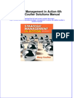 Strategic Management in Action 6th Edition Coulter Solutions Manual Instant Download All Chapter