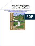 Strategic Brand Management Building Measuring and Managing Brand Equity 4th Edition Kevin Solutions Manual Instant Download All Chapter