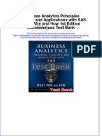 Business Analytics Principles Concepts and Applications With SAS What Why and How 1st Edition Schniederjans Test Bank Instant Download All Chapter