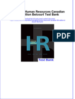 Managing Human Resources Canadian 8th Edition Belcourt Test Bank Instant Download All Chapter