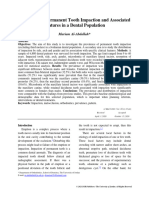 Prevalence of Permanent Tooth Impaction and Associated Features in A Dental Population