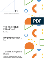 Adjective and Adverb Phrases