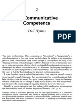 Dell Hymes On Communicative Competence Pp. 53-73