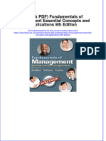 Ebook Download (Ebook PDF) Fundamentals of Management Essential Concepts and Applications 9th Edition All Chapter