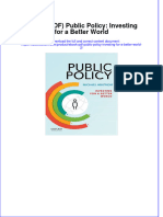 Ebook Download (Ebook PDF) Public Policy: Investing For A Better World All Chapter