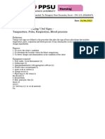 Vital Signs Assessment Procedure