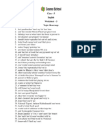 Worksheet - 3, Rearrange, Class - 5