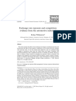 Exchange Rate Exposure and Competition - Evidence From The Automotive Industry - 2001