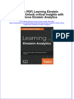 Ebook Download (Ebook PDF) Learning Einstein Analytics: Unlock Critical Insights With Salesforce Einstein Analytics All Chapter