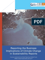 Reporting The Business: Implications of Climate Change in Sustainability Reports