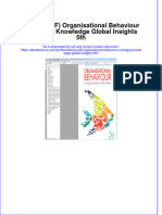 Ebook Download (Ebook PDF) Organisational Behaviour Emerging Knowledge Global Insights 5th All Chapter