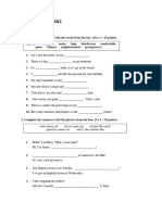 Englishhood A1-A2 Harder Test 1