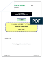 Physical Sciences P1 June Memo GR 12 June 2024 - Moderated Version