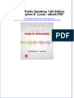 Ebook Download The Art of Public Speaking 13th Edition Edition Stephen E. Lucas - Ebook PDF All Chapter