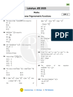 Inverse Trigonometric Functions - DPP 02 (Of Lec 04) - Lakshya JEE 2025