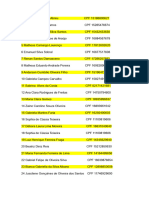 LISTA PETRÓPOLIS Nomes