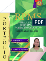 Espenida Rpms Portfolio Proficient 2023 2024 Updated 1