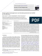 Storage Quality of Pineapple Juice Non-Thermally Pasteurized and Clarified