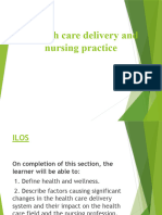 Health Care Delivery and Nursing Practice