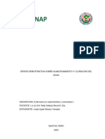 SESIÓN - DEMOSTRATIVA - SOBRE - ALMACENAMIENTO - Y - CLORACIÓN - DEL - AGUA Linda Silvano