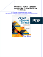 Crime and Criminal Justice Concepts and Controversies 1st Edition Mallicoat Test Bank All Chapters