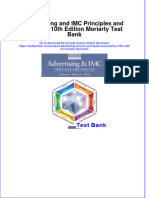 Full Download Advertising and IMC Principles and Practice 10th Edition Moriarty Test Bank All Chapter 2024 PDF