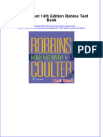 Management 14th Edition Robins Test Bank All Chapters