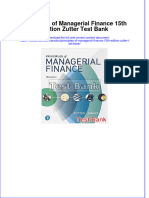 Principles of Managerial Finance 15th Edition Zutter Test Bank All Chapters