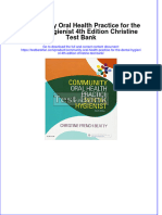 Full Download Community Oral Health Practice For The Dental Hygienist 4th Edition Christine Test Bank All Chapter 2024 PDF