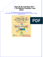 Using Sage 50 Accounting 2017 Canadian 1st Edition Purbhoo Test Bank All Chapters