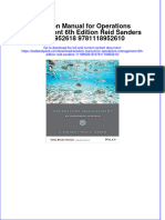 The Download Solution Manual For Operations Management 6th Edition Reid Sanders 1118952618 9781118952610 Full Chapter New 2024