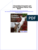 Genetics Essentials Concepts and Connections 3rd Edition Pierce Test Bank All Chapters