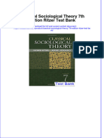 Classical Sociological Theory 7th Edition Ritzer Test Bank All Chapters