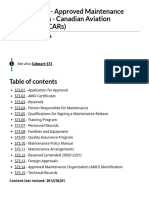 Standard 573 - Approved Maintenance Organizations - Canadian Aviation Regulations Last Mod., 2022-12-15