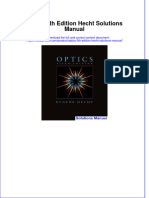 Full Download Optics 5th Edition Hecht Solutions Manual All Chapter 2024 PDF