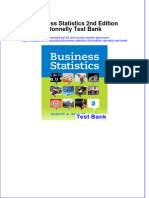 Full Download Business Statistics 2nd Edition Donnelly Test Bank All Chapter 2024 PDF