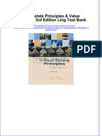 Real Estate Principles A Value Approach 3rd Edition Ling Test Bank All Chapters