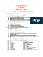 Form One Biology Set 3 MSC